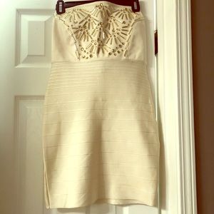 Off white bandage dress